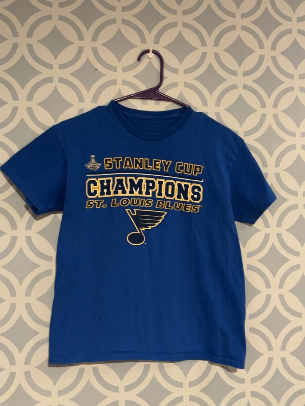 NHL St. Louis Blues Royal Blue Stanley Cup Champions Tee